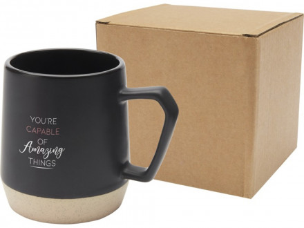 Dolce керамическая кружка объемом 300 мл с матовой отделкой, сплошной черный