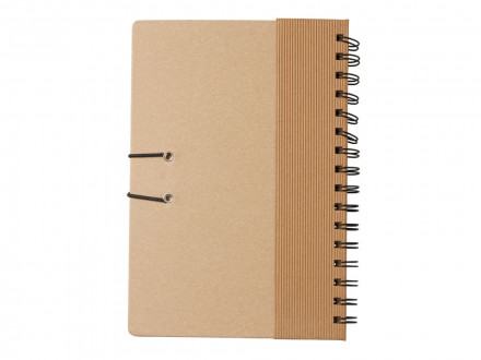 Крафтовый блокнот А5 в твердой обложке Saharan Cypress, 80 листов 70 гр/м2 бумаги, натуральный