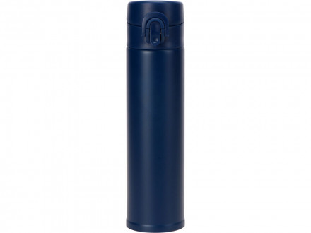 Вакуумная герметичная термокружка Inter, темно-синий, нерж. сталь