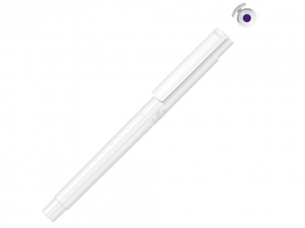 Капиллярная ручка в корпусе из переработанного материала rPET RECYCLED PET PEN PRO FL, белый с фиолетовым