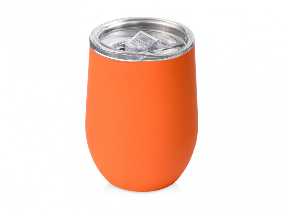 Термокружка Sense Gum, soft-touch, непротекаемая крышка, 370мл, оранжевый (P)