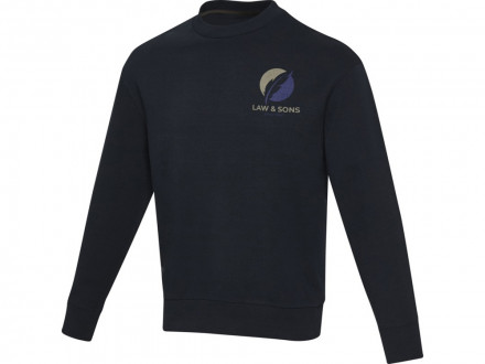 Jet унисекс Aware™ свитер с круглым вырезом из переработанных материалов - Темно - синий