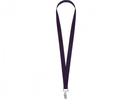 Ланьярд с клипом, баклажановый