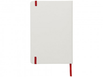 Блокнот Spectrum A5 с белой бумагой и цветной закладкой, белый/красный