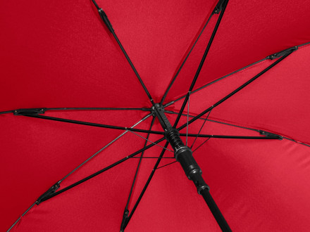 Зонт-трость Reviver с куполом из переработанного пластика, красный