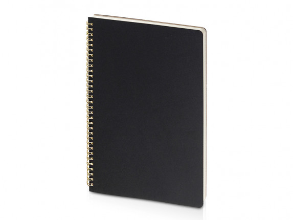 Бизнес тетрадь на гребне А4 Pragmatic, 100 листов в клетку, черный