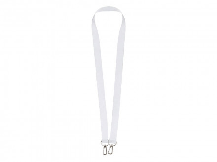 Ланъярд 2 см под сублимацию с 2-мя карабинами, серебристый