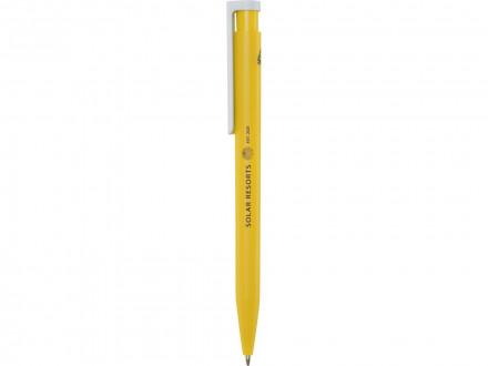 Шариковая ручка Unix из переработанной пластмассы, черные чернила - Желтый