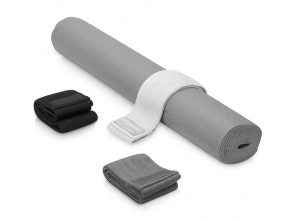 Подарочный набор с ковриком и фитнес резинками Virasana, серый