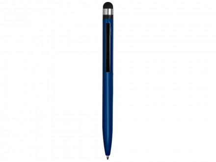 Ручка-стилус пластиковая шариковая Poke, синий/черный