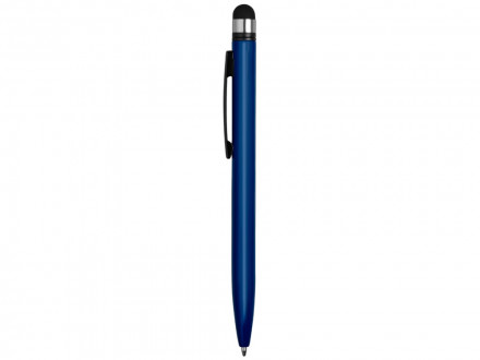 Ручка-стилус пластиковая шариковая Poke, синий/черный