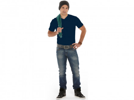 Футболка Heavy Super Club мужская с V-образным вырезом, темно-синий