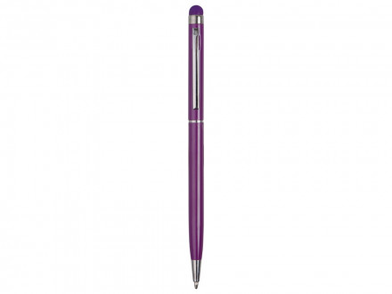 Ручка-стилус металлическая шариковая Jucy, фиолетовый