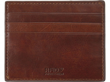 Картхолдер для 6 пластиковых карт с RFID-защитой Fabrizio, коричневый