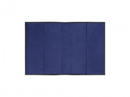 Обложка д/ежедневника, LINE D, черная гладкая телячья кожа, формат А5