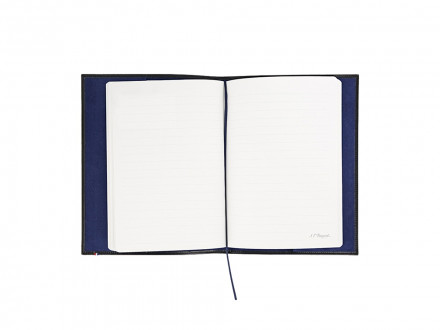 Обложка д/ежедневника, LINE D, черная гладкая телячья кожа, формат А5