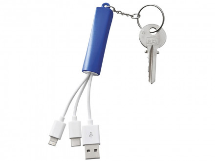 Зарядный кабель 3 в 1, ярко-синий