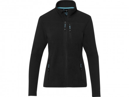 Женская флисовая куртка Amber на молнии из переработанных материалов по стандарту GRS, черный
