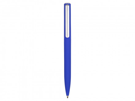 Ручка шариковая пластиковая Bon с покрытием soft touch, синий