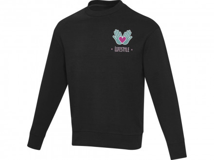 Jet унисекс Aware™ свитер с круглым вырезом из переработанных материалов - сплошной черный