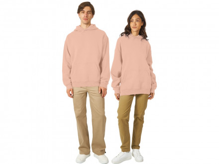 Толстовка с капюшоном оверсайз Berlin унисекс, лосось