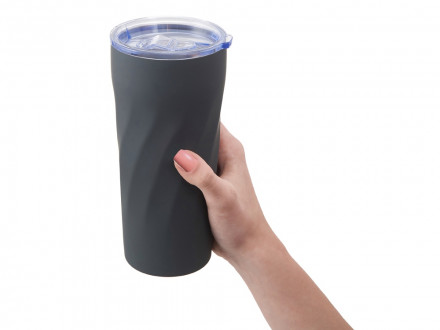 Подарочный набор FAMILY с термосом и термокружкой, серый