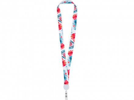 Ланъярд 2 см с ретрактором, белый