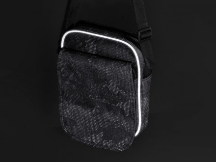 Сумка Camo со светоотражающим дизайном на плечо, серый