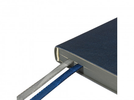 Ежедневник недатированный А5 Boston, темно-синий (серый обрез)