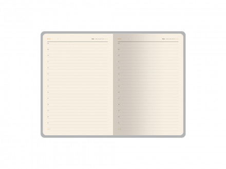 Ежедневник недатированный А5 Boston, темно-синий (серый обрез)