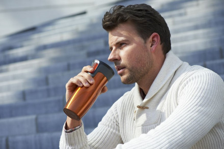 Термостакан Contigo West Loop, вакуумный, оранжевый