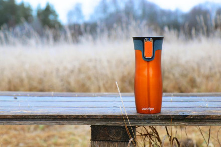 Термостакан Contigo West Loop, вакуумный, оранжевый