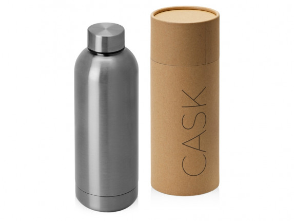 Вакуумная термобутылка Cask Waterline, 500 мл, тубус, серебристый глянцевый