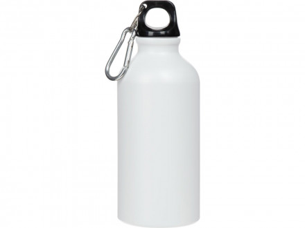 Матовая спортивная бутылка Hip S с карабином и объемом 400 мл, белый (P)