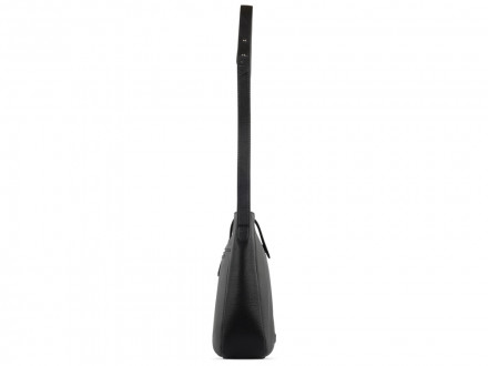 Сумка женская BUGATTI Elsa, чёрная, воловья кожа/полиэстер, 29х8х27 см