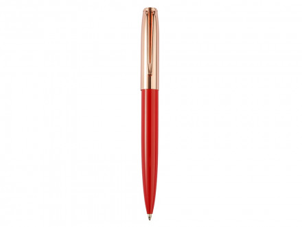 Ручка металлическая шариковая Napoli, красный/золотистый