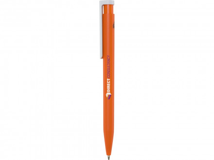 Шариковая ручка Unix из переработанной пластмассы, черные чернила - Оранжевый