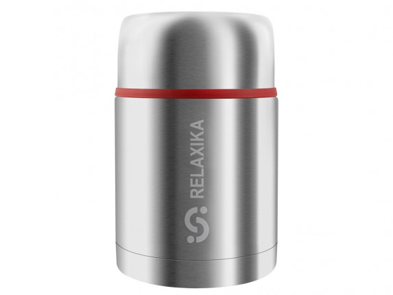 Термос для еды Relaxika 301 в чехле, 700 мл, стальной