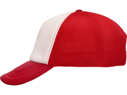 Бейсболка с сеткой Newport, белый/красный