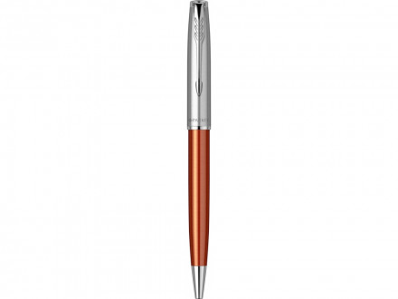 Шариковая ручка Parker Sonnet Essentials Orange SB Steel CT, цвет чернил black, перо: M, в подарочной упаковке.