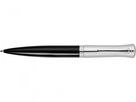 Ручка шариковая Ungaro модель Ovieto в футляре, черный/серебристый
