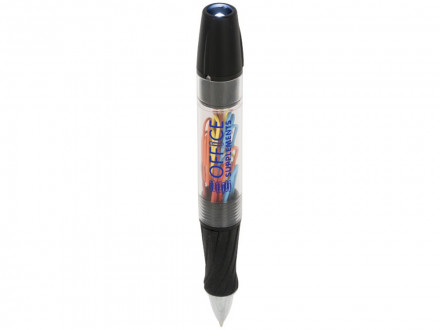 Королевская шариковая ручка со светодиодами и скрепками, черный