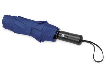 Зонт складной Ontario, автоматический, 3 сложения, с чехлом, темно-синий