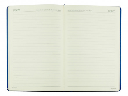 Ежедневник недатированный А5 Megapolis, синий (серебряный обрез)