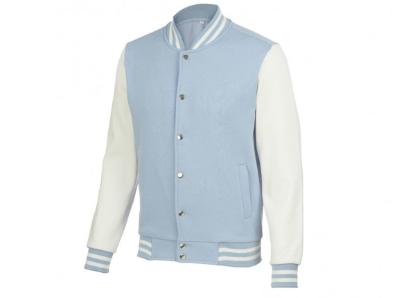Бомбер Oxford, небесно-голубой/молочный, унисекс