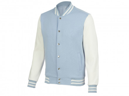 Бомбер Oxford, небесно-голубой/молочный, унисекс