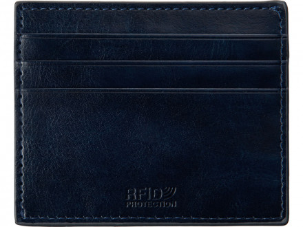 Картхолдер для 6 пластиковых карт с RFID-защитой Fabrizio, синий