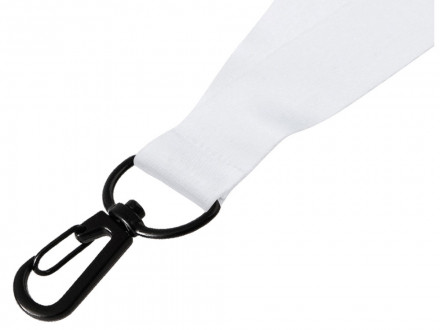 Ланъярд 2 см под сублимацию с карабином и замком обрыва, черный