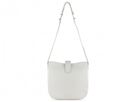 Сумка женская BUGATTI Elsa, белая, воловья кожа/полиэстер, 29х8х27 см