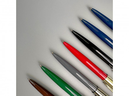 Ручка металлическая шариковая Napoli, серый/вороненая сталь